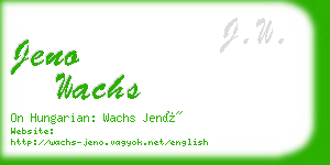 jeno wachs business card